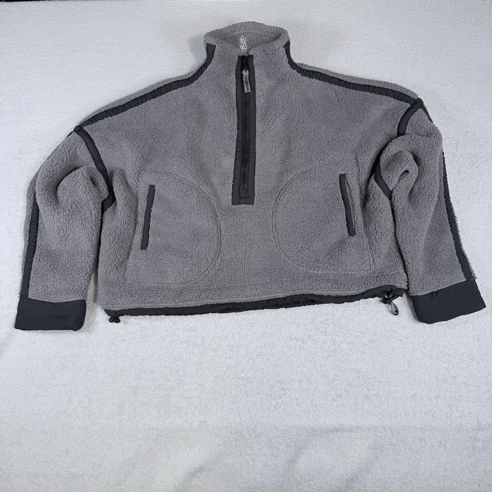 Free People FP Movement Mountain High Half Zip Fleece Gray XS OB1302834